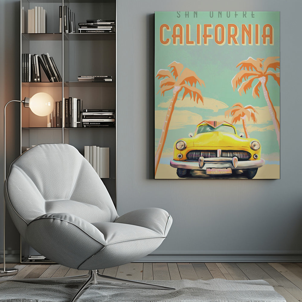 California Surf Poster - Poster / Art Print
