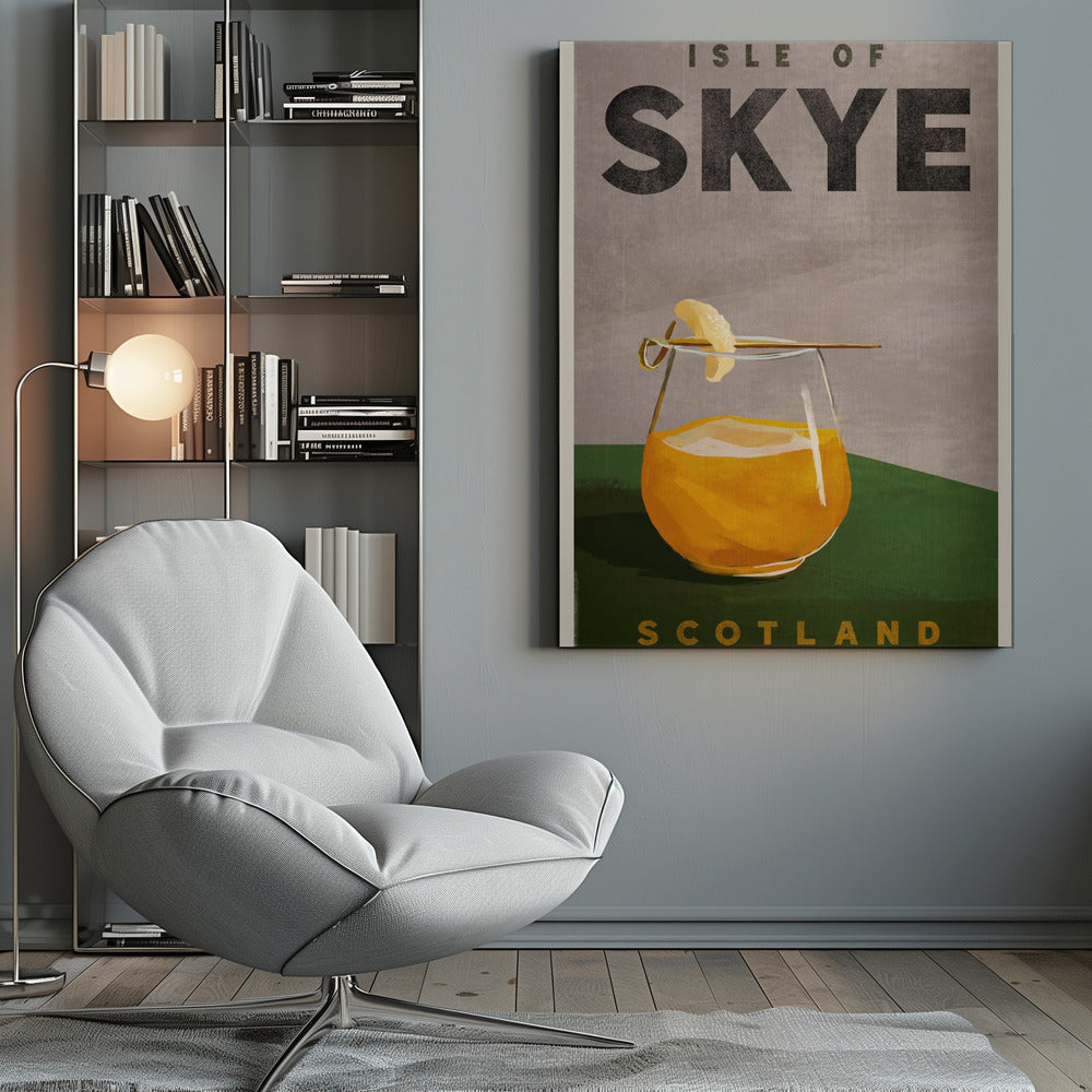 Isle Of Skye Scotland Scotch Cocktail Travel Poster - Poster / Art Print