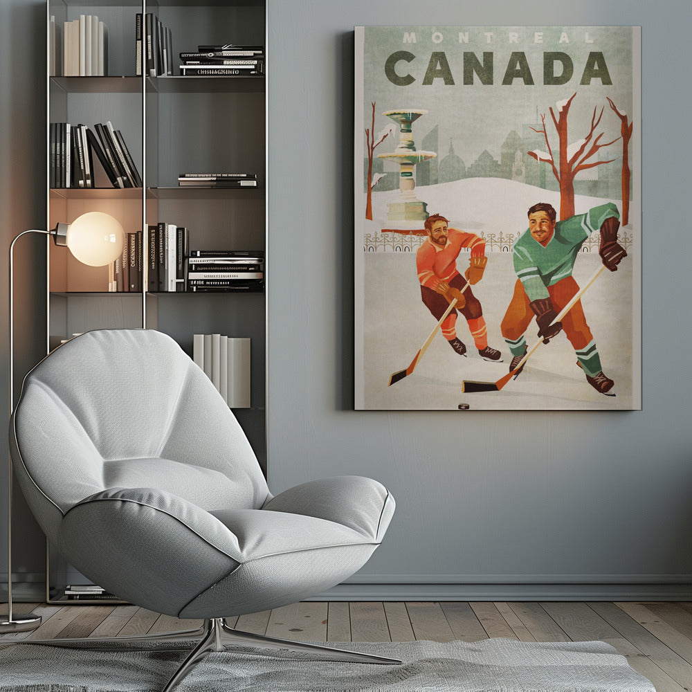 Montreal Canada Pond Hockey Guys - Poster / Art Print