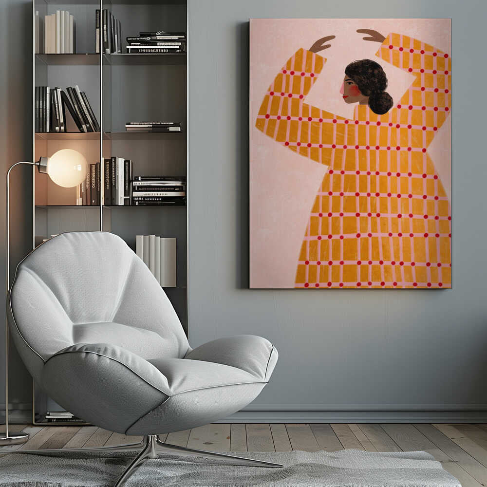 The Woman With the Checked Dress - Poster / Art Print