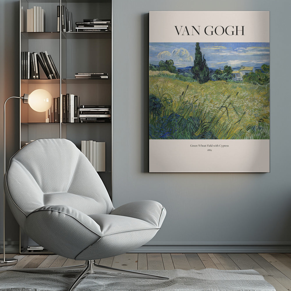 Green Wheat Field With Cypress (1889) Van Gogh - Poster / Art Print