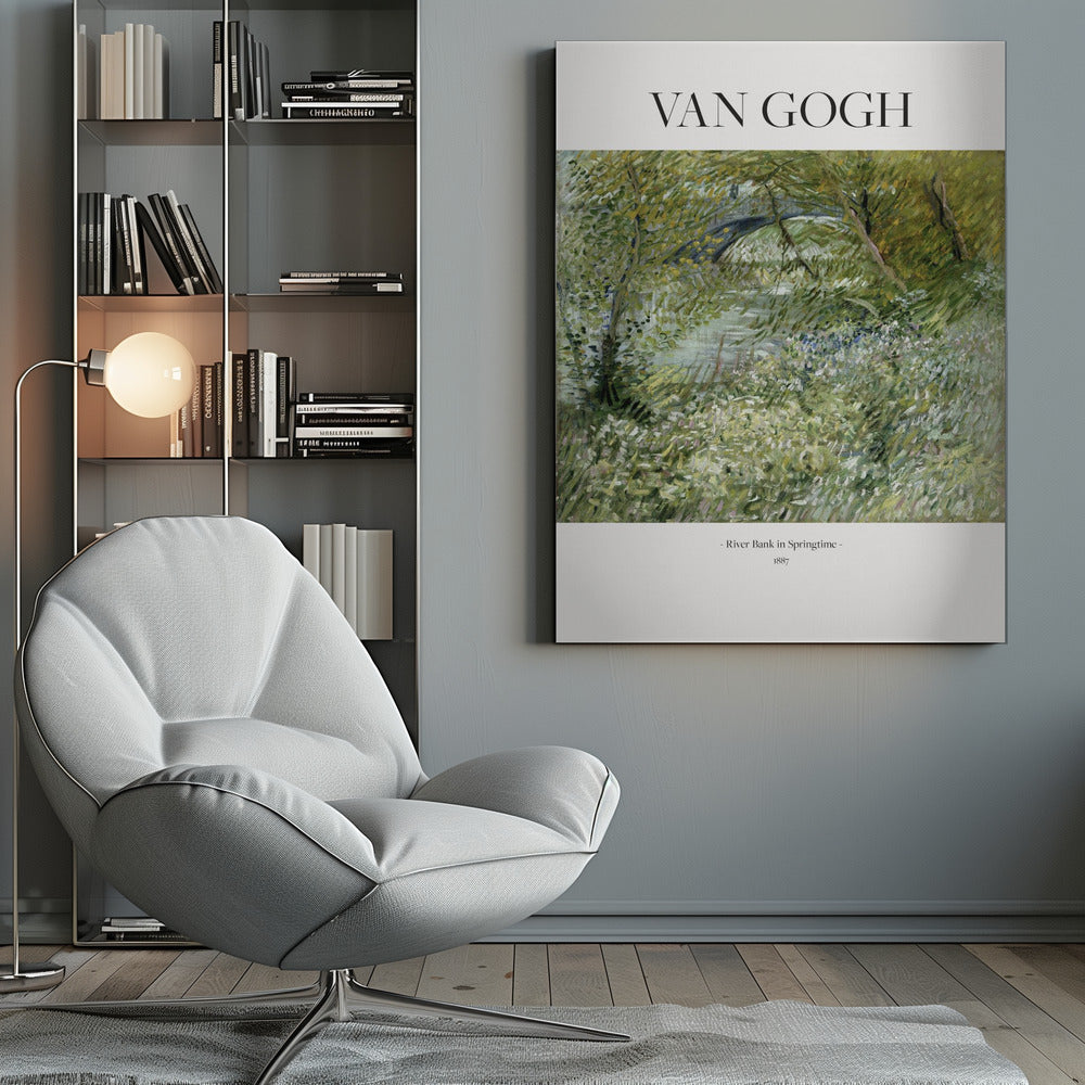 River Bank In Springtime (1887) - Poster / Art Print