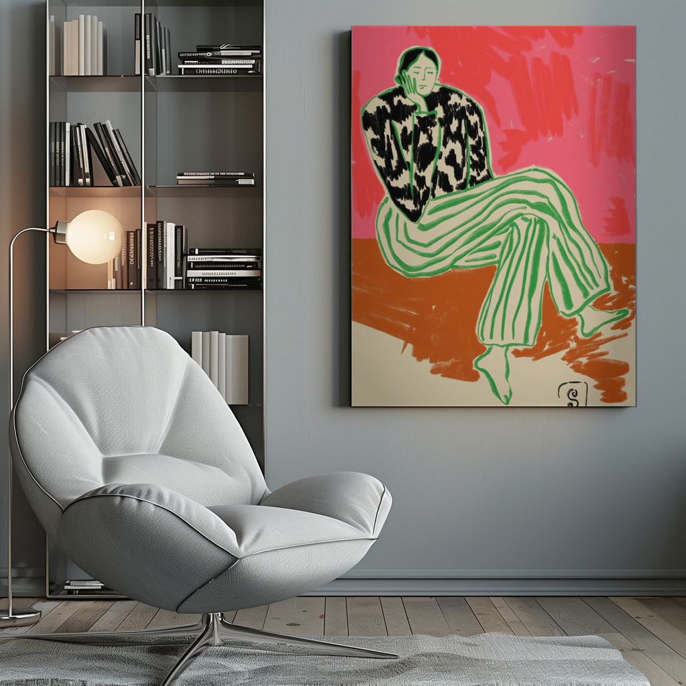 Calm Woman Portrait - Poster / Art Print