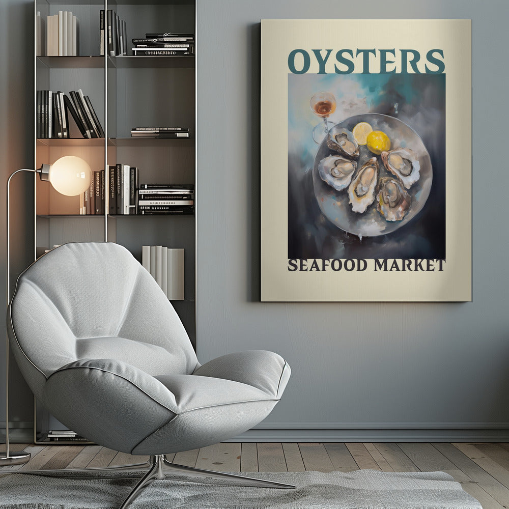 Oysters Seafood Market - Poster / Art Print