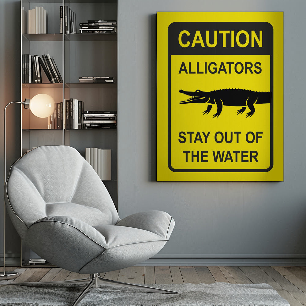 Caution Alligators - Poster / Art Print
