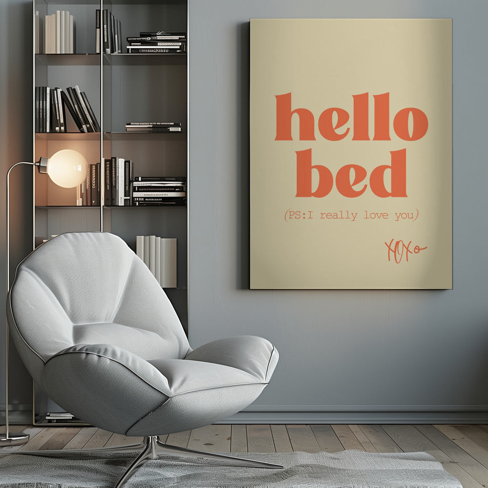 Hello Bed - Poster / Art Print