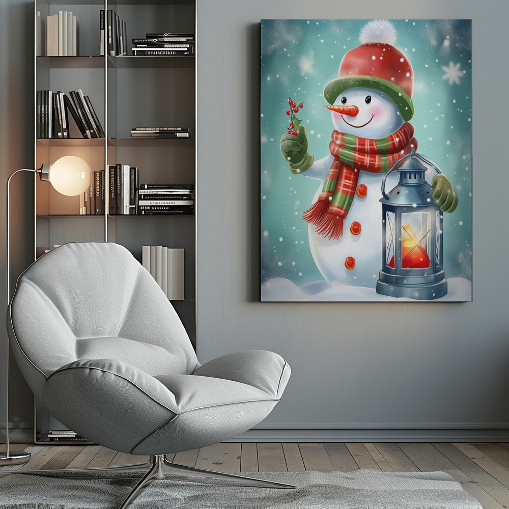 Cute Snowman No 2 - Poster / Art Print