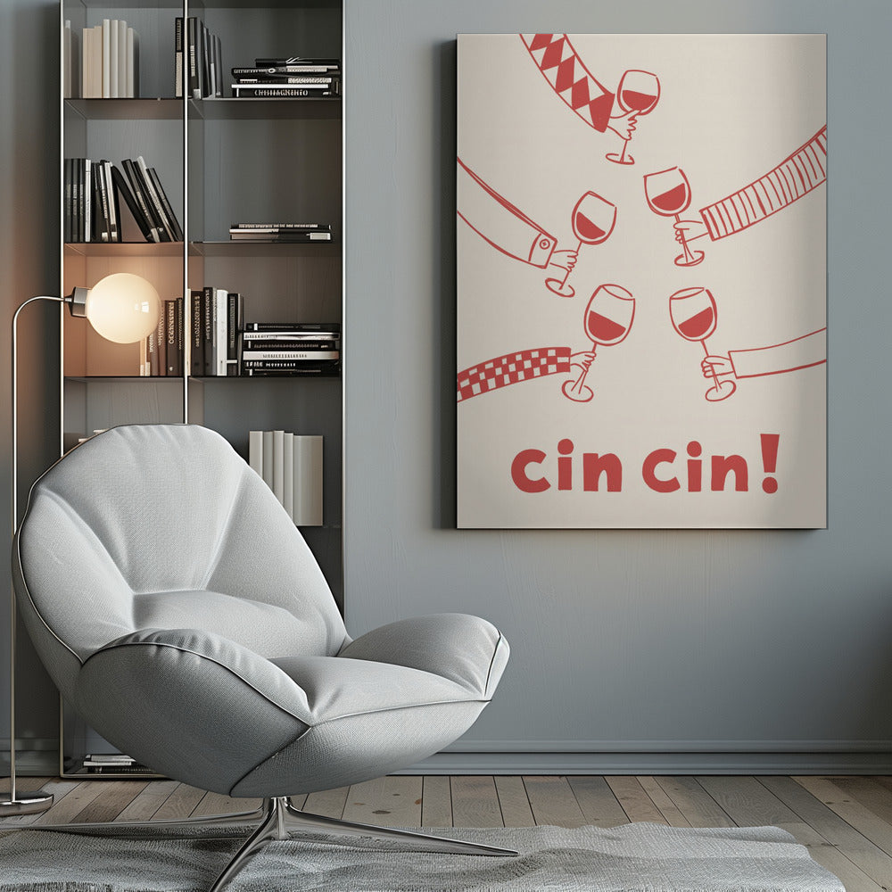 Chin chin! Wine Party with Friends - Poster / Art Print