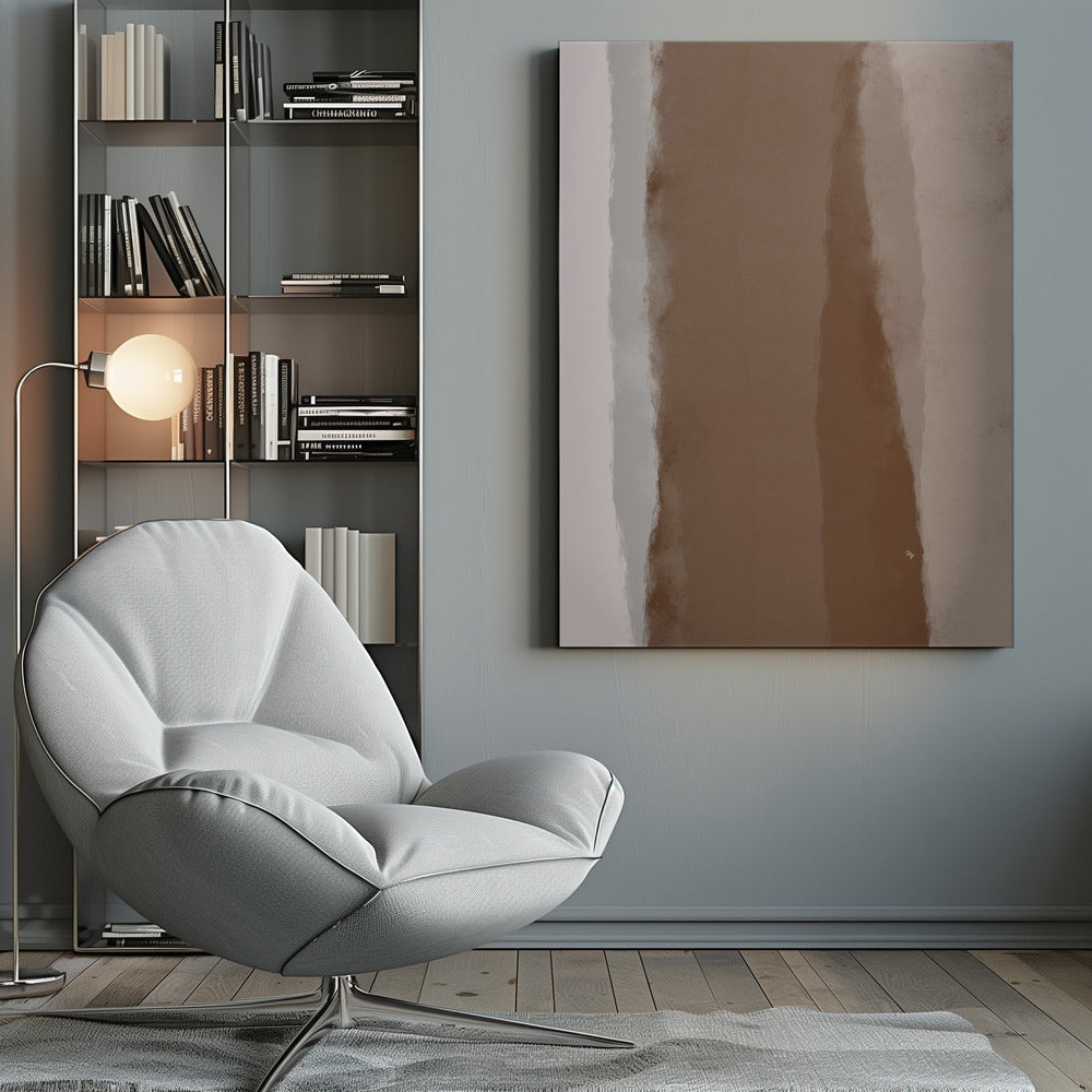 Abstract Mocha Linearity - Poster / Art Print