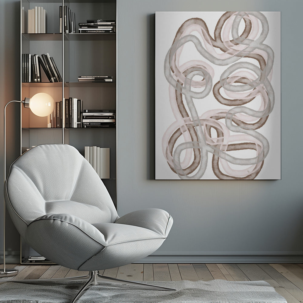 Abstract Mocha Highway - Poster / Art Print
