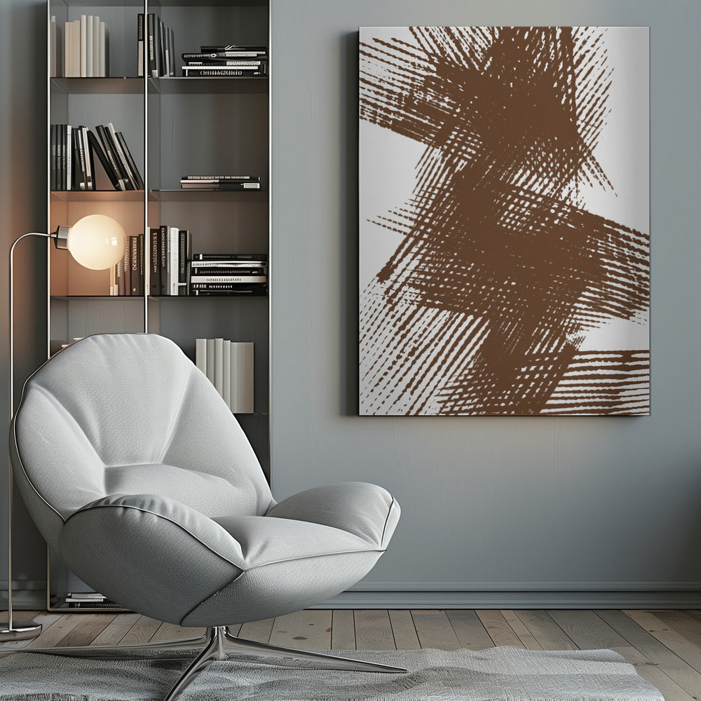 Abstract Brown Lines - Poster / Art Print