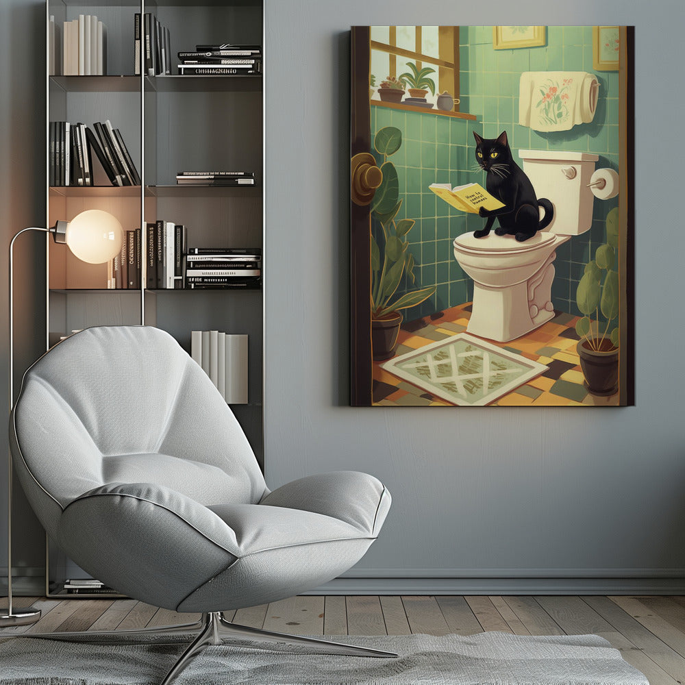 Toilet Cat - Poster / Art Print