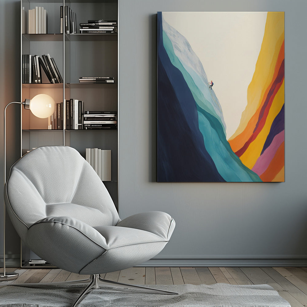 Climbing Rainbow Mountains - Poster / Art Print