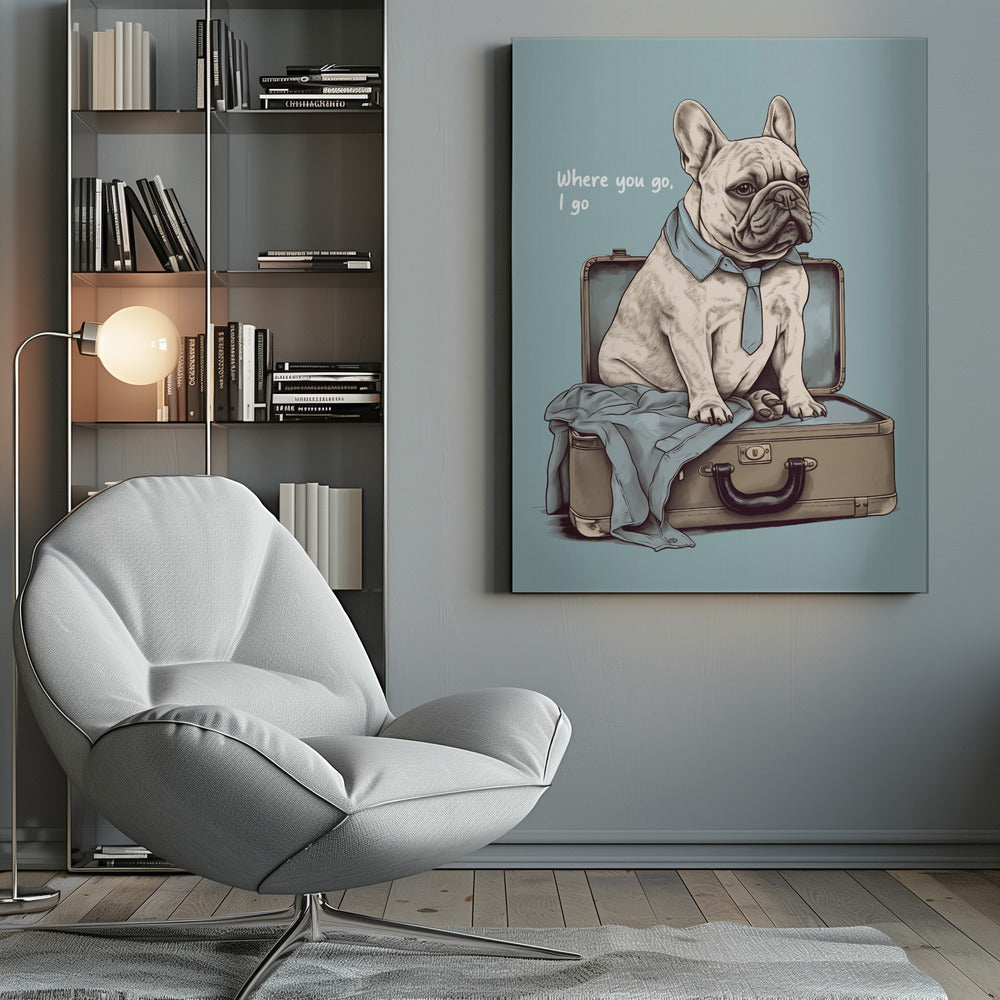 Frenchie Wants To Travel - Poster / Art Print