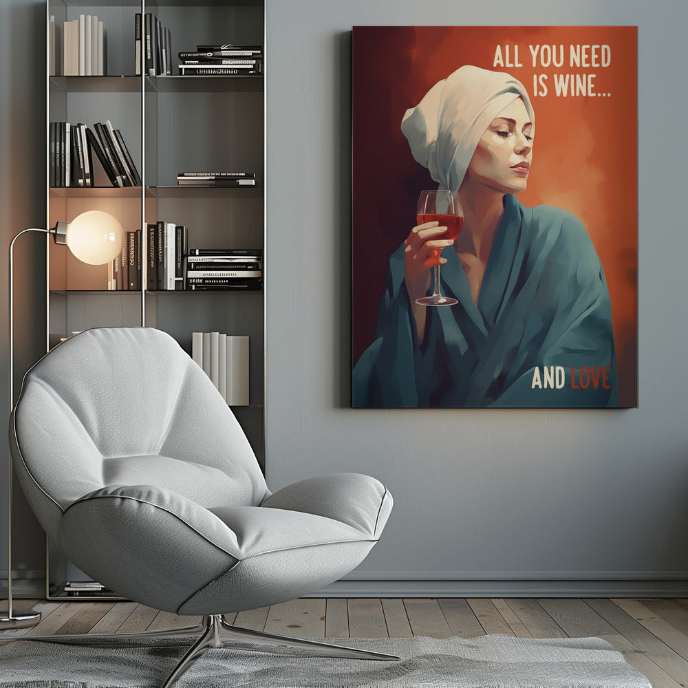 All You Need Is Wine - Poster / Art Print