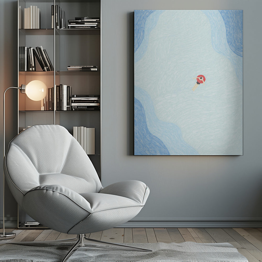 Floating in the Summer Ocean - Poster / Art Print