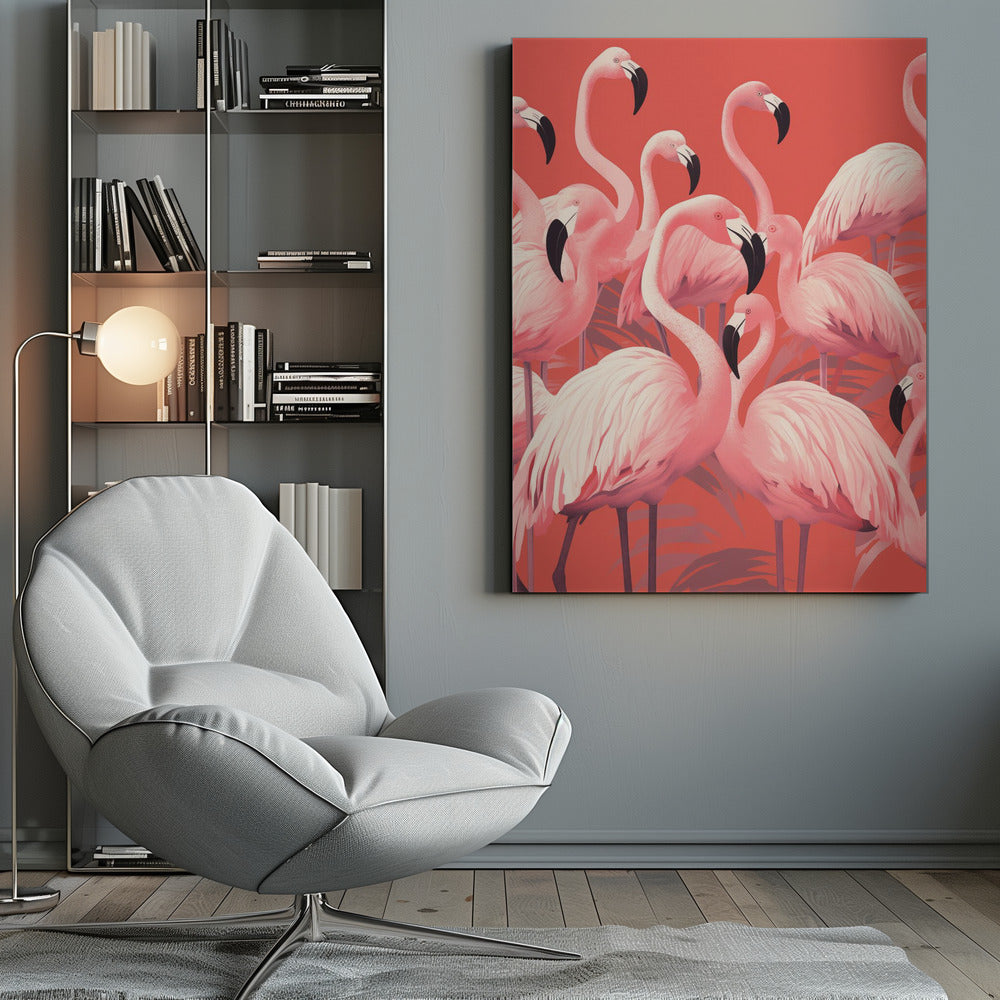 Vibrant Pink Flamingos - Poster / Art Print