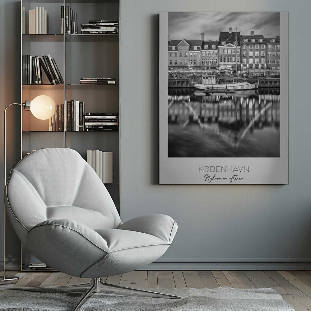 Copenhagen With Reflections In The Water - Poster / Art Print