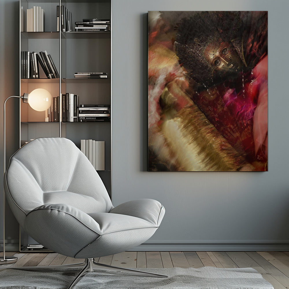 Gold in red - Poster / Art Print