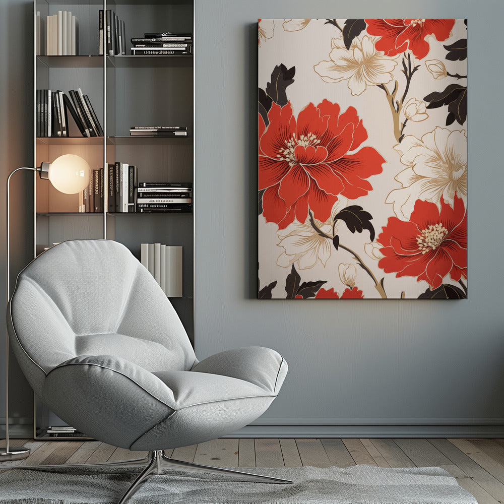 Red And White Flowers - Poster / Art Print