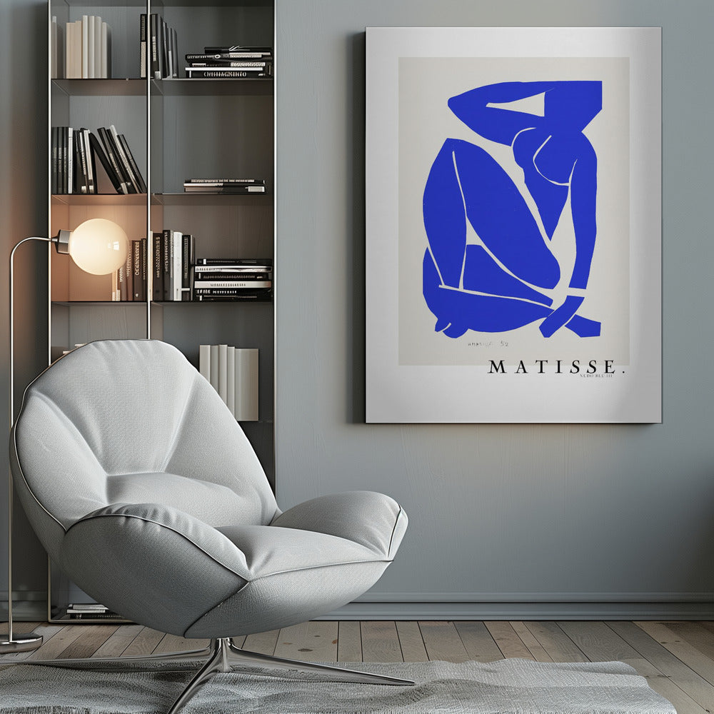 Nudo Blu III 1952 Boarder - Poster / Art Print