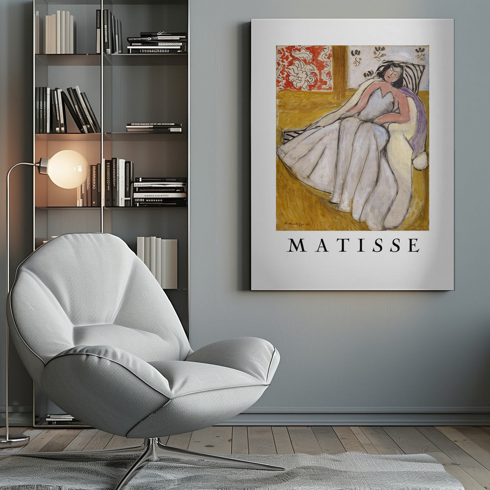Jeune Femme à La Pelisse Blanche - Poster / Art Print