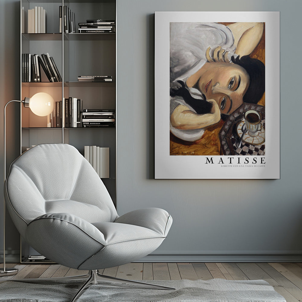 Lorette Con Una Tazza Di Caffe 1916 Boarder - Poster / Art Print