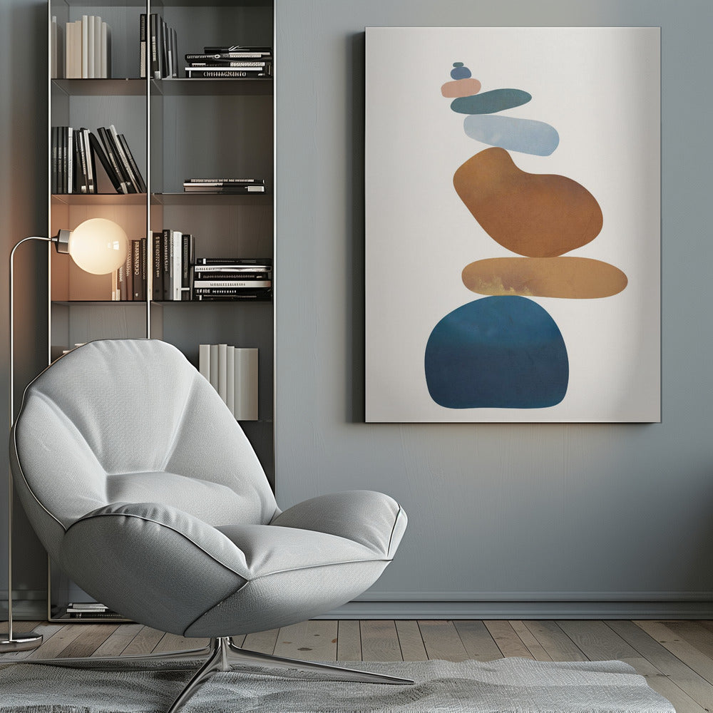 Colorful Stone Balance - Poster / Art Print
