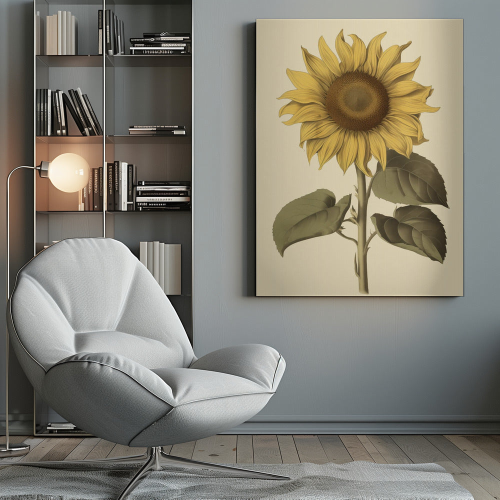 Vintage Sunflower - Poster / Art Print