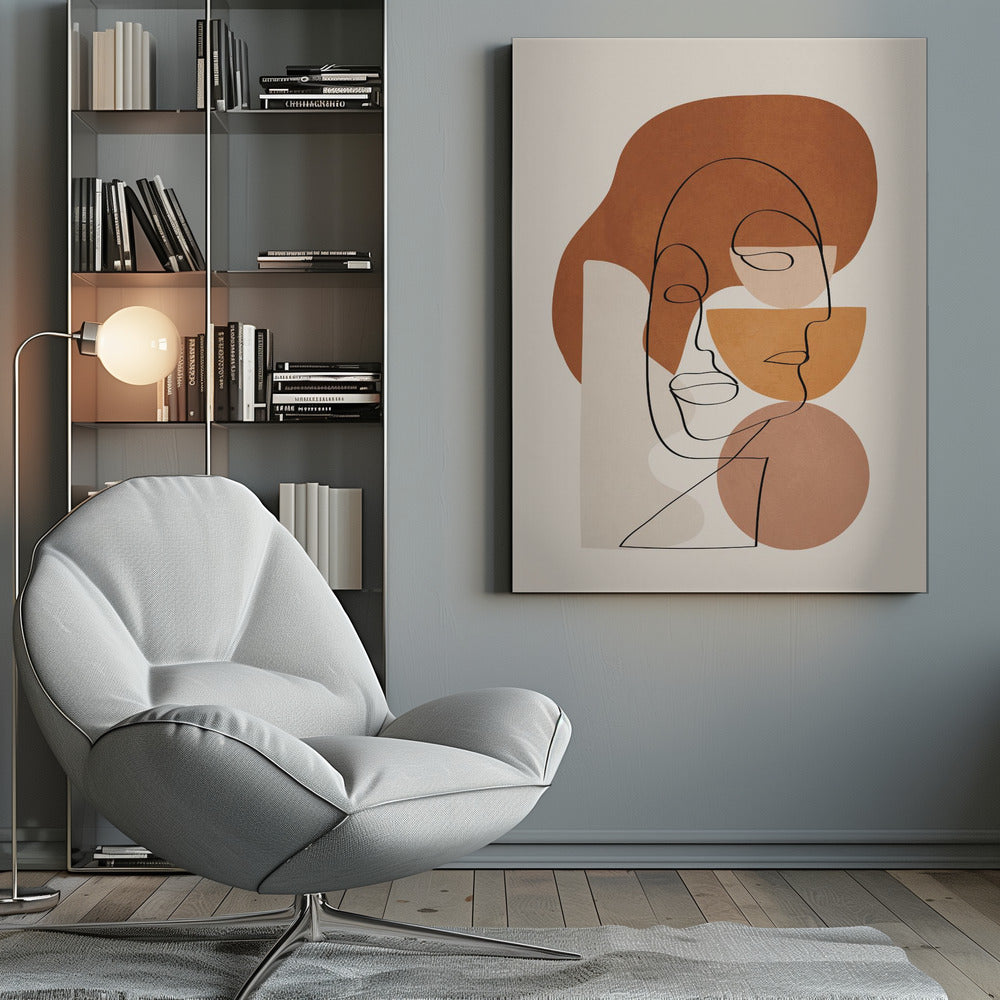 Abstract Clay Faces II - Poster / Art Print