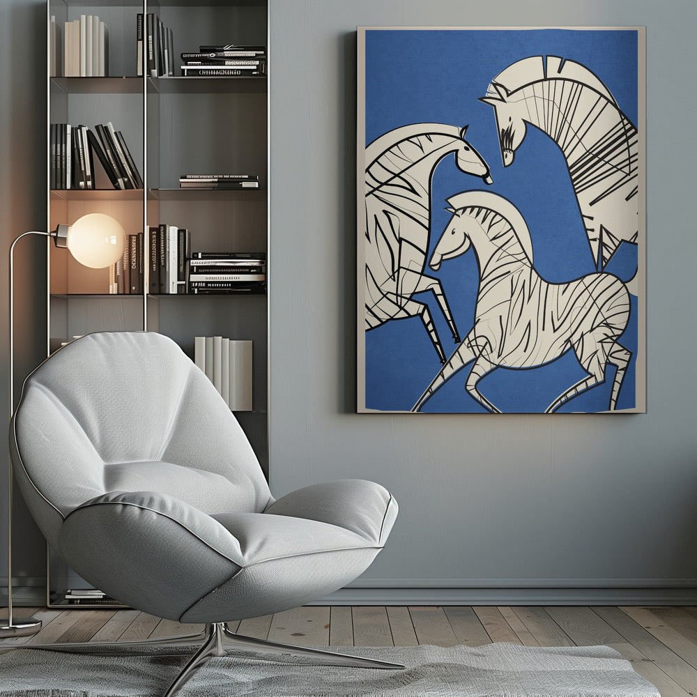 Abstract Zebras - Poster / Art Print