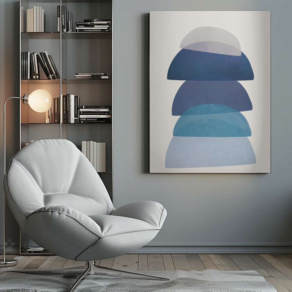 Blue Stack 01 - Poster / Art Print