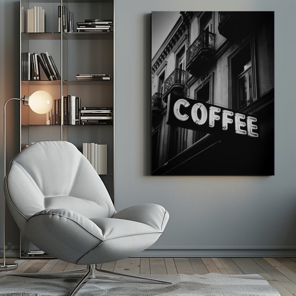 Vintage Coffee Sign No 2 - Poster / Art Print