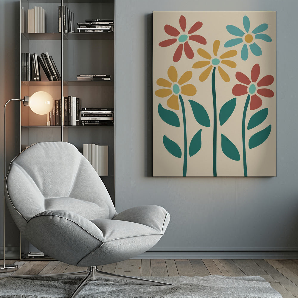 Boho Flowers Series No 3 - Poster / Art Print