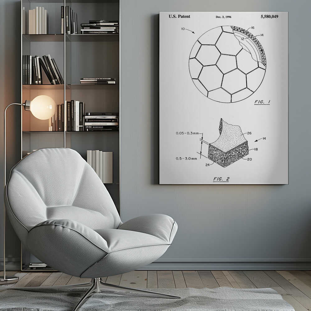 Soccer Ball Patent 1996 - Poster / Art Print