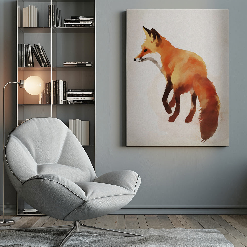 Red Fox Watercolor - Poster / Art Print