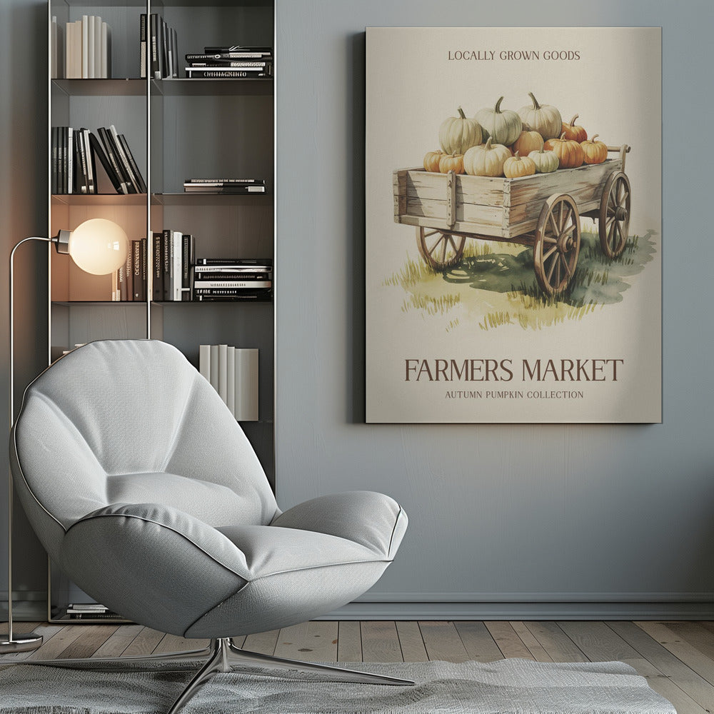 Farmers Market Pumpkin - Poster / Art Print