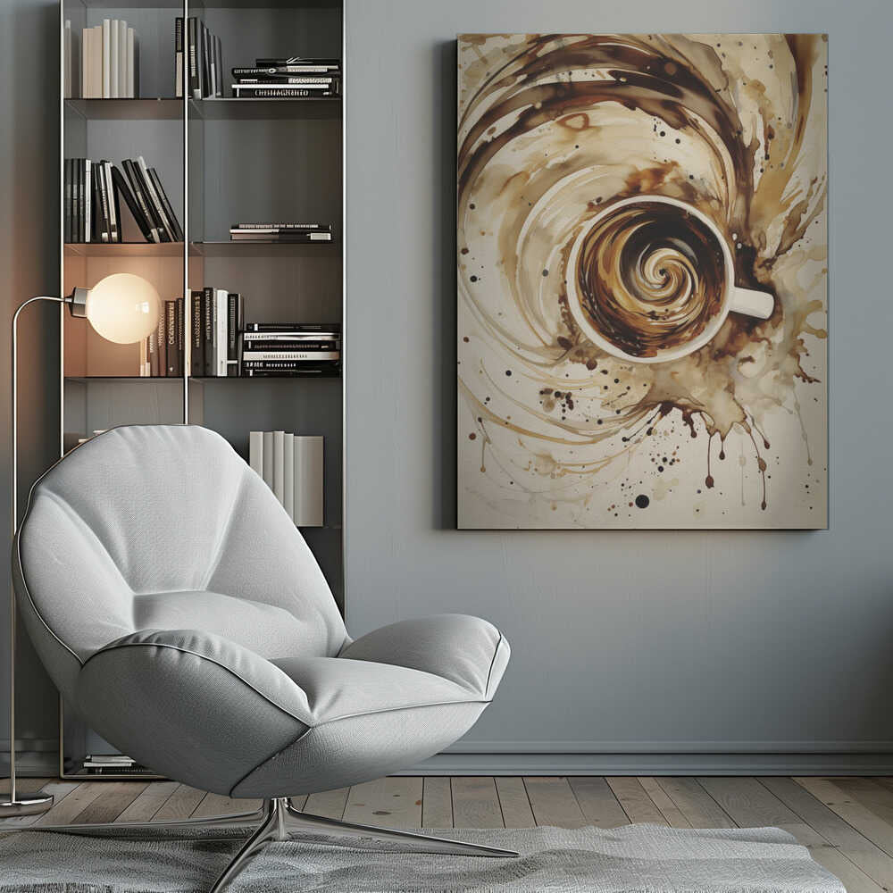 Swirling Coffee - Poster / Art Print