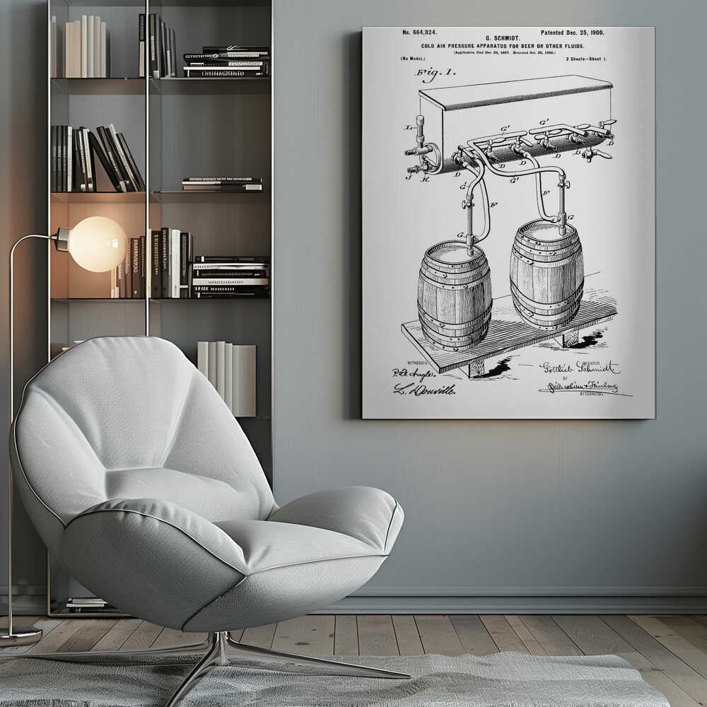 Apparatus for Beer Patent 1944 - Poster / Art Print