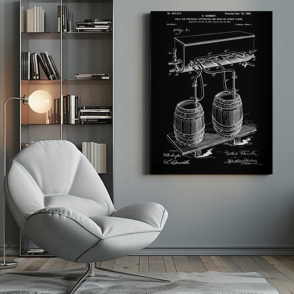 Apparatus for Beer Patent 1944 - Poster / Art Print