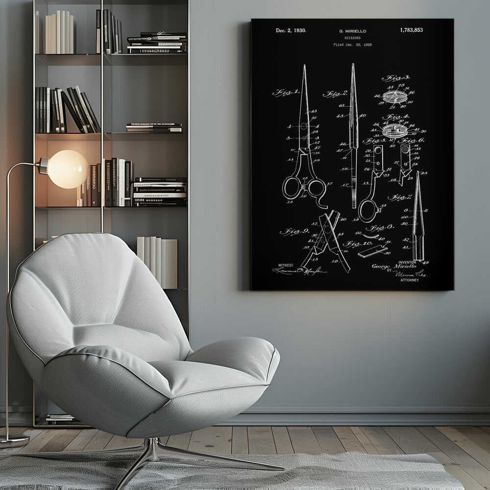 Scissors Patent 1929 - Poster / Art Print