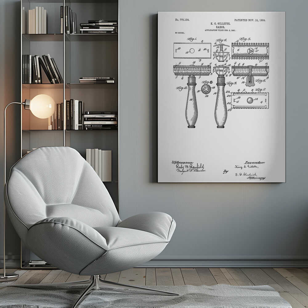 Razor Patent 1904 - Poster / Art Print