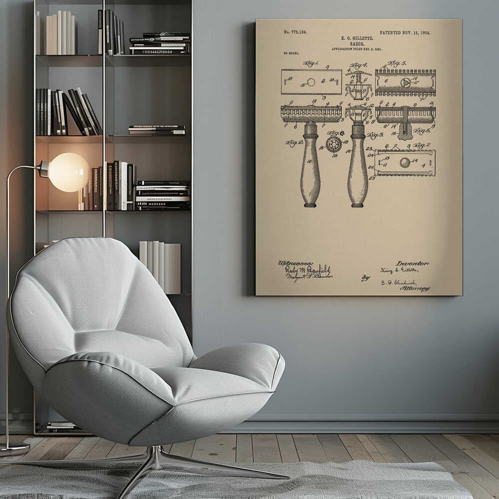 Razor Patent 1904 - Poster / Art Print