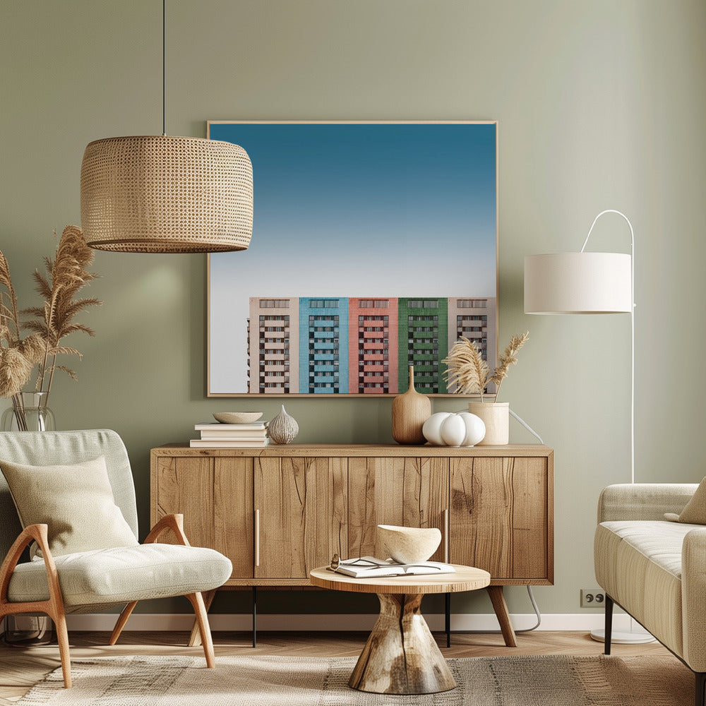 Colored buildings - Poster / Art Print