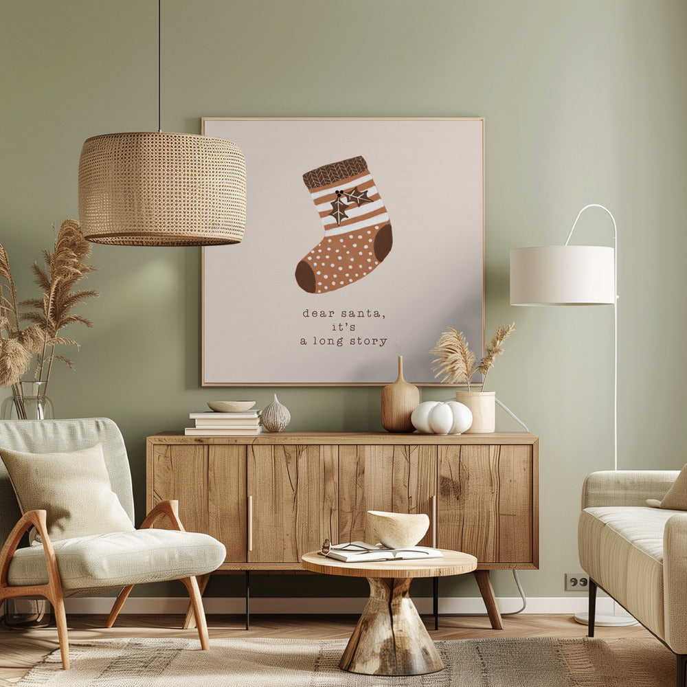 Dear Santa It's a Long Story - Poster / Art Print