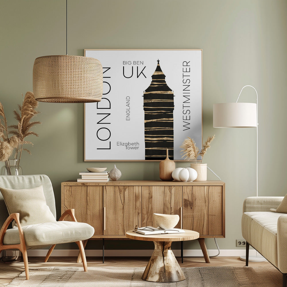 Urban Art LONDON Big Ben - Poster / Art Print