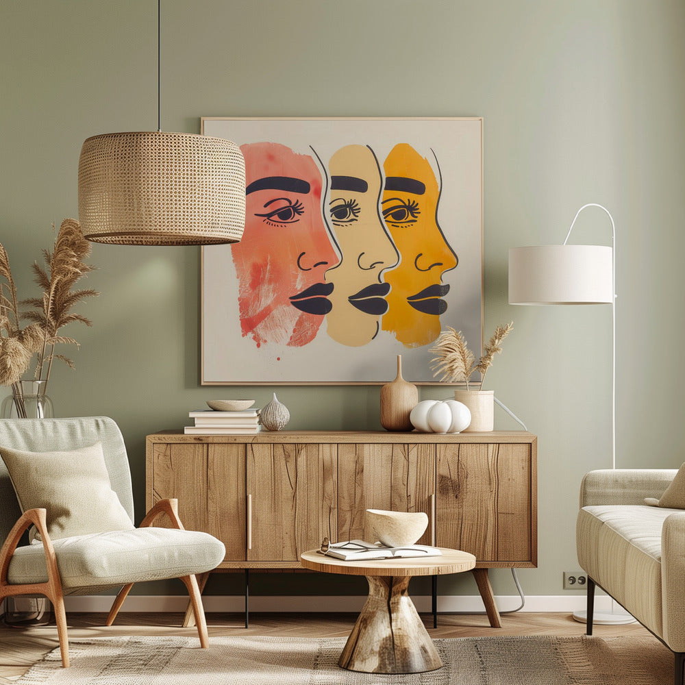Three Faces - Poster / Art Print