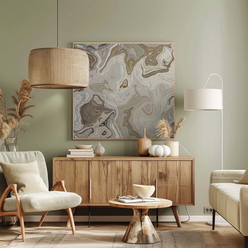 Banded Calcite - Poster / Art Print