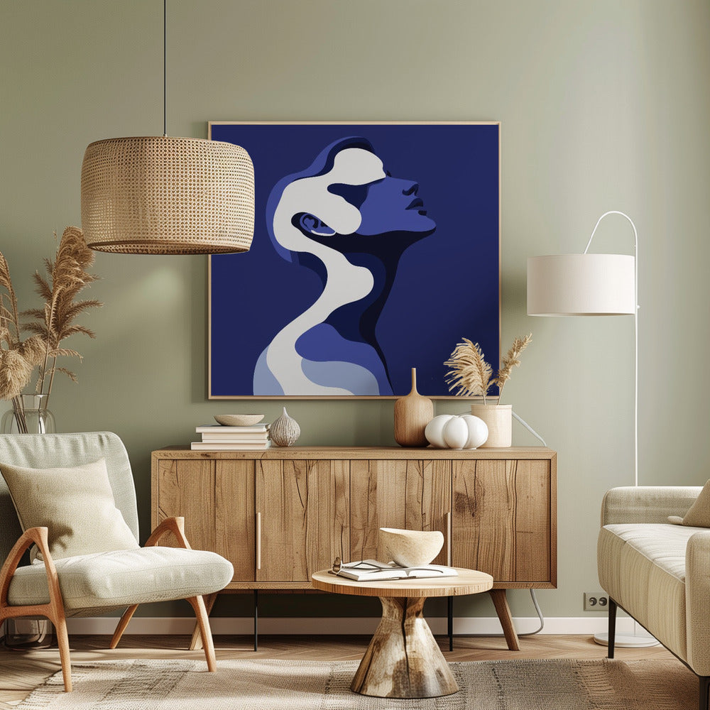 Human In Blue - Poster / Art Print
