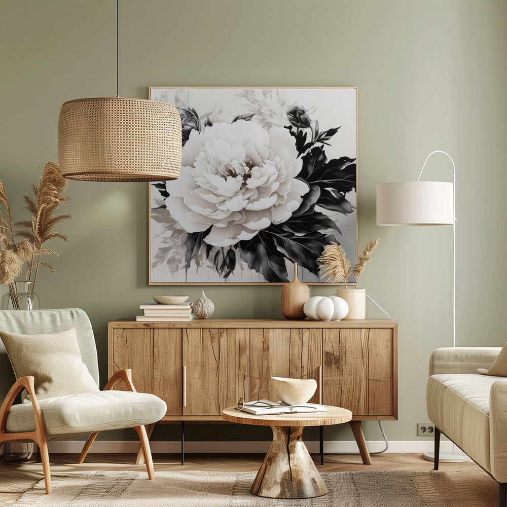 Peonies Sketch - Poster / Art Print